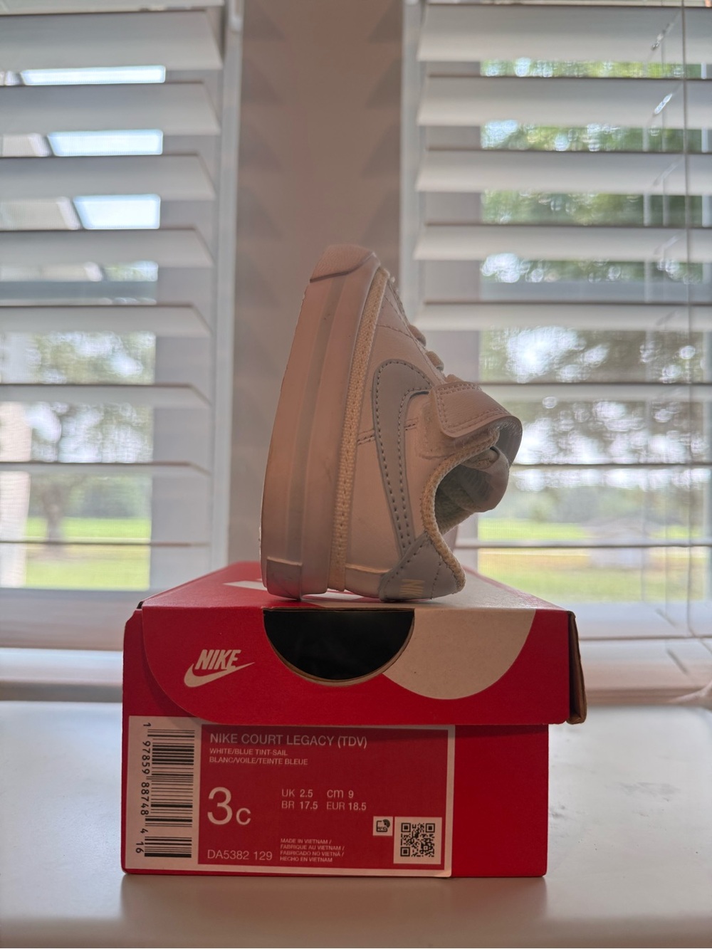 Nike Court Legacy Sneakers (TDV) | Size 3C | White/Blue tint - Picture 4 of 4